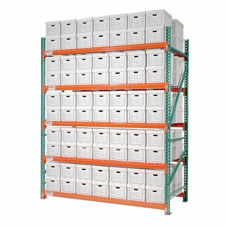Global Industrial Record Storage Rack Starter Letter Legal 96W x 42D x 120H 258196N